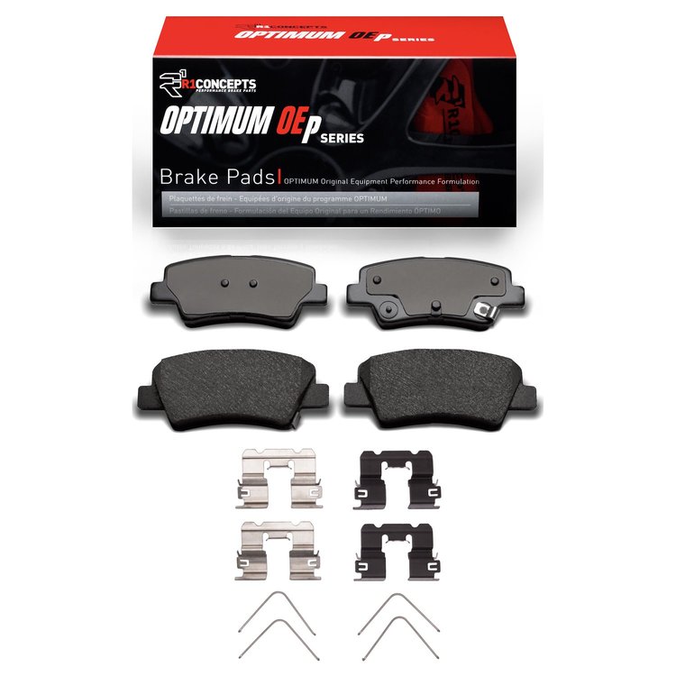 Optimum OE Brake Pads & Hardware Kit, 2018-2020 Kia/Hyundai/Genesis, Position: Rear