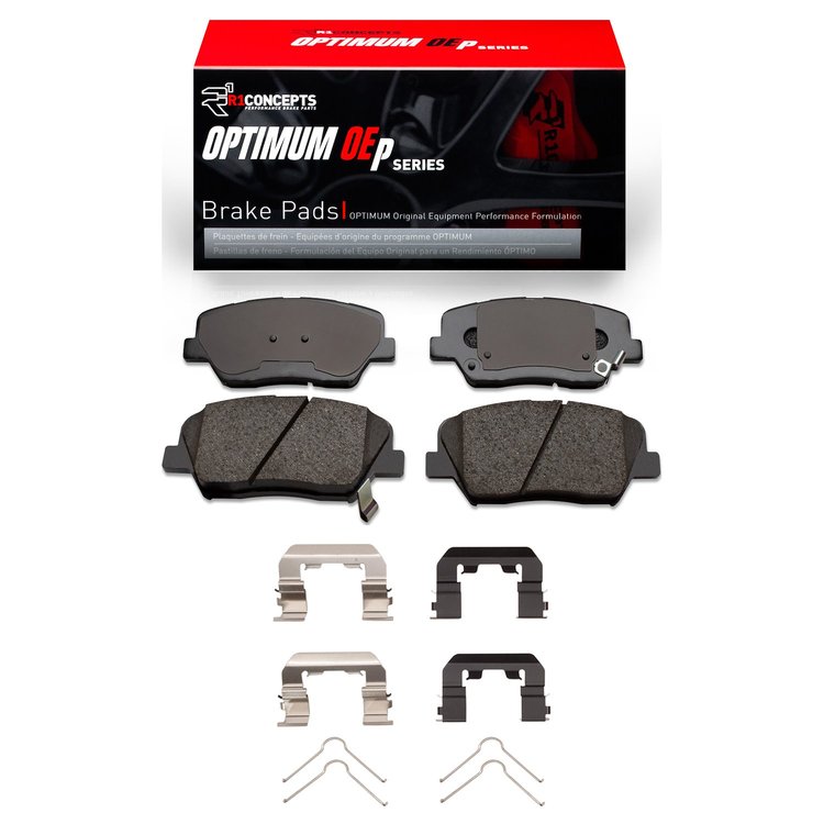 Optimum OE Brake Pads & Hardware Kit, Fits Select Kia/Hyundai/Genesis, Position: Front