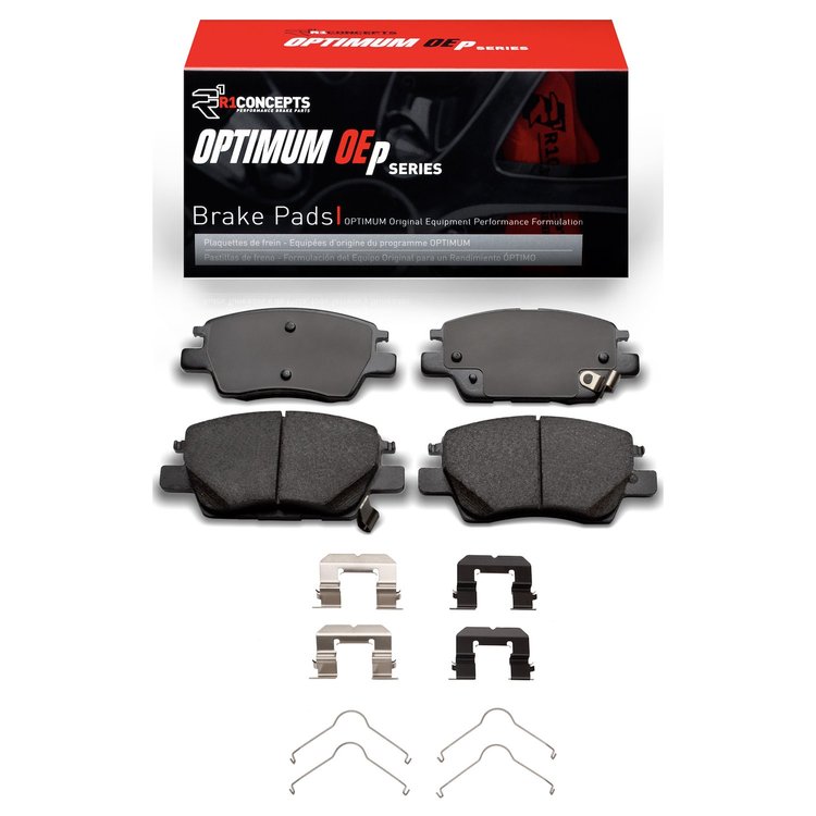 Optimum OE Brake Pads & Hardware Kit, Fits Select GM, Position: Front