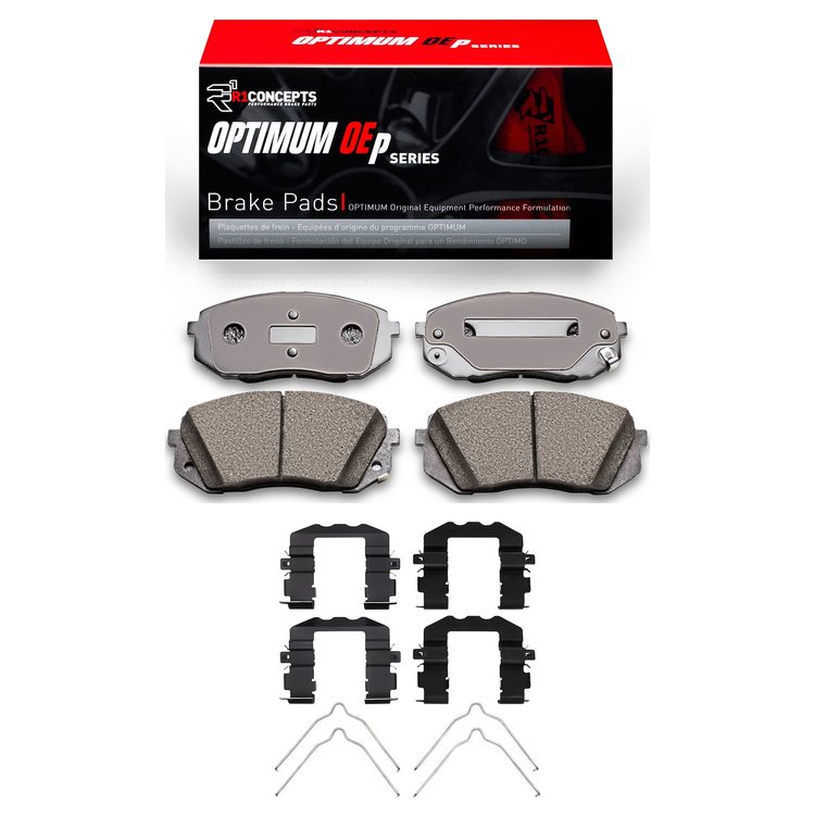 Optimum OE Brake Pads & Hardware Kit, Fits Select Kia/Hyundai/Genesis, Position: Front