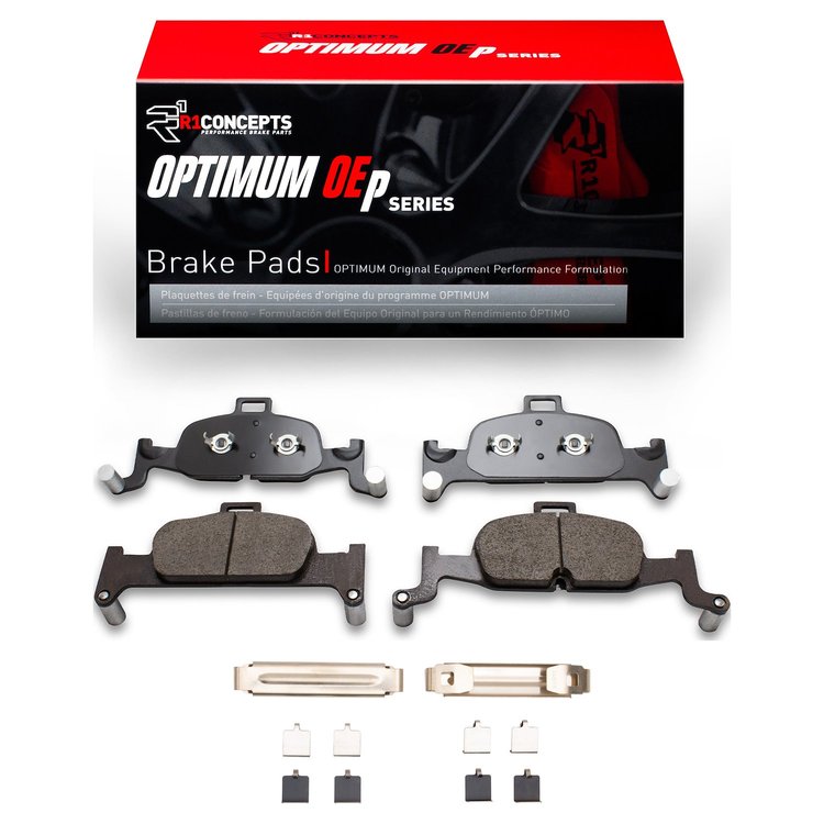 Optimum OE Brake Pads & Hardware Kit, Fits Select Audi/Porsche/Volkswagen, Position: Front