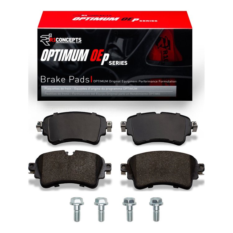 Optimum OE Brake Pads & Hardware Kit, 2016-2020 Audi/Porsche/Volkswagen, Position: Rear