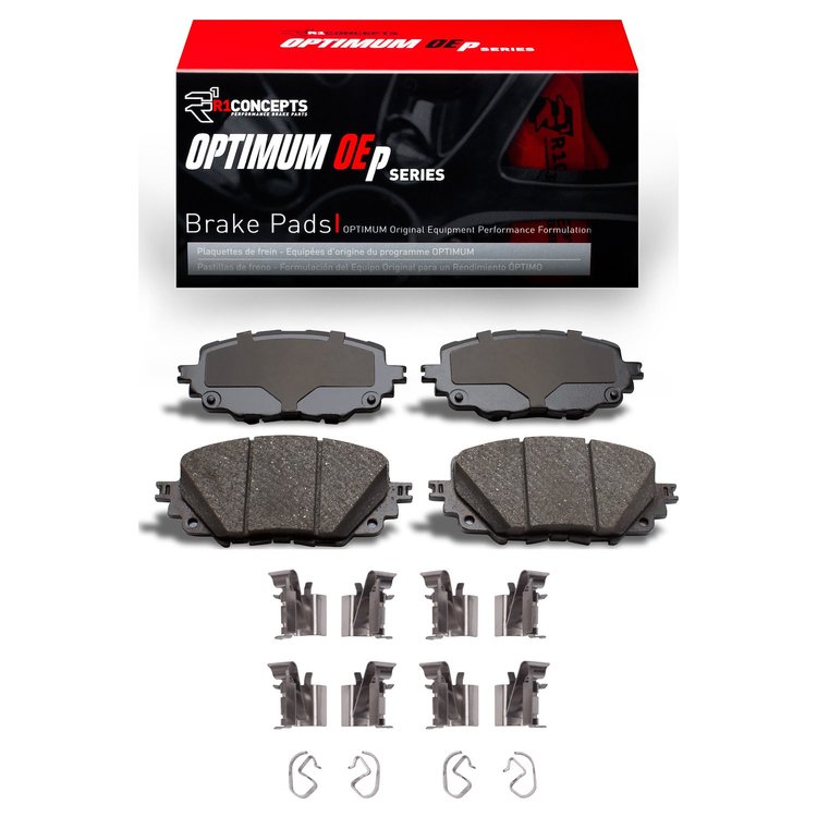 Optimum OE Brake Pads & Hardware Kit, Fits Select Fits Multiple Makes/Models, Position: Front