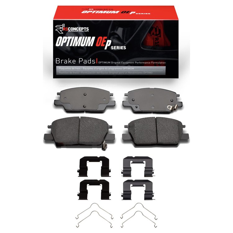 Optimum OE Brake Pads & Hardware Kit, Fits Select GM, Position: Front