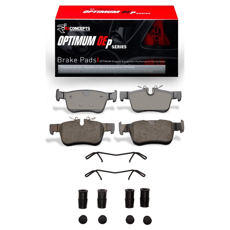 Optimum OE Brake Pads & Hardware Kit, 2018-2020 Volvo, Position: Rear