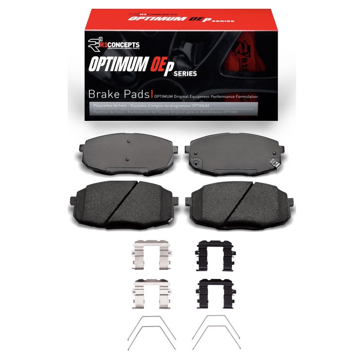 Optimum OE Brake Pads & Hardware Kit, Fits Select Kia/Hyundai/Genesis, Position: Front
