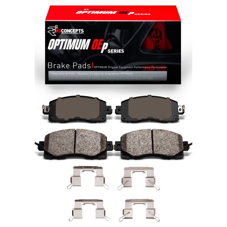 Optimum OE Brake Pads & Hardware Kit, Fits Select Subaru, Position: Front