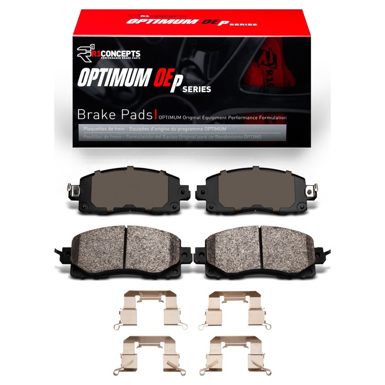 Optimum OE Brake Pads & Hardware Kit, Fits Select Subaru, Position: Front