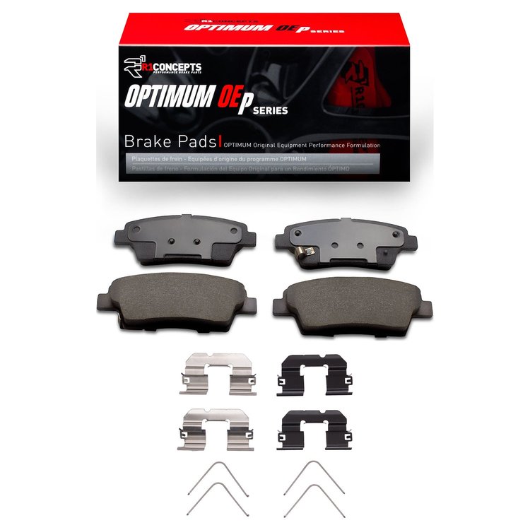 Optimum OE Brake Pads & Hardware Kit, 2018-2020 Kia/Hyundai/Genesis, Position: Rear