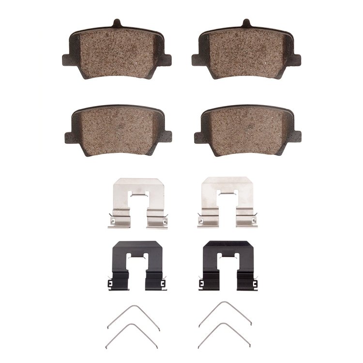 Optimum OE Brake Pads & Hardware Kit, Fits Select Volvo, Position: Rear