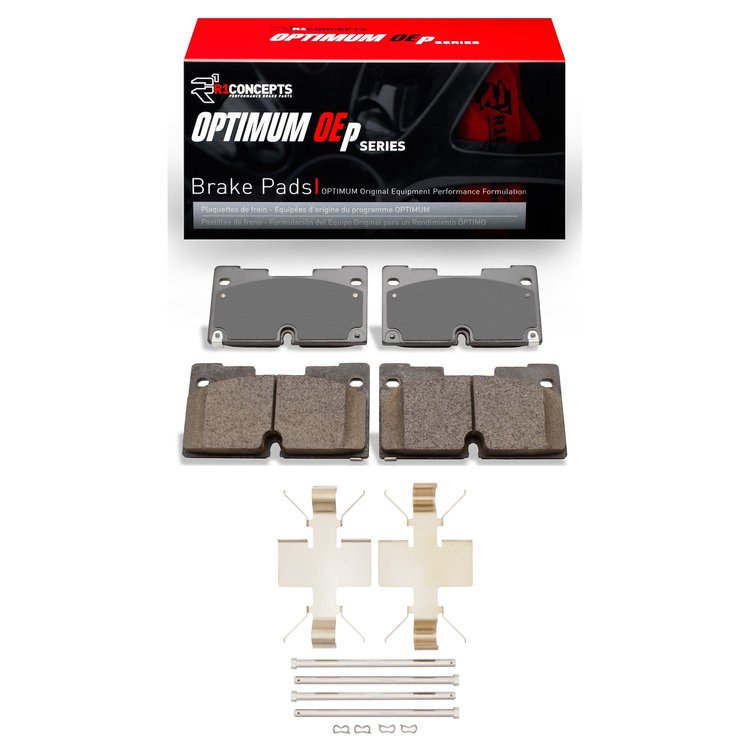 Optimum OE Brake Pads & Hardware Kit, Fits Select GM, Position: Front