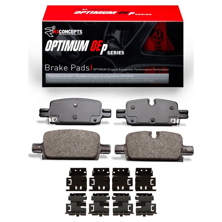 Optimum OE Brake Pads & Hardware Kit, Fits Select Fits Multiple Makes/Models, Position: Rear Right