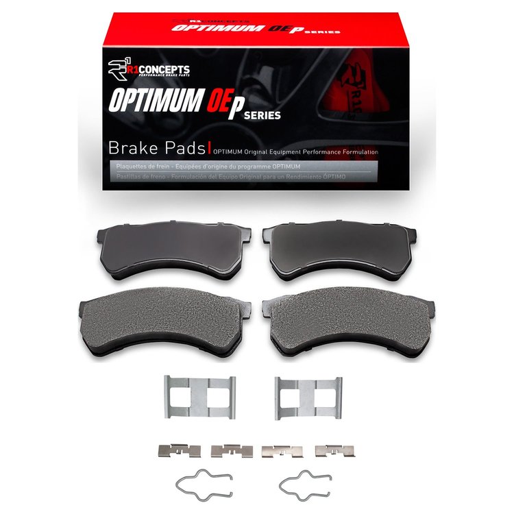 Optimum OE Brake Pads & Hardware Kit, 2016-2021 Freightliner, Position: Front & Rear
