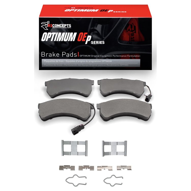 Optimum OE Brake Pads & Hardware Kit, 2016-2021 Freightliner, Position: Front & Rear