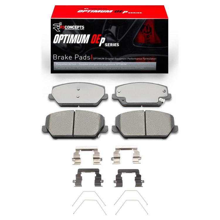 Optimum OE Brake Pads & Hardware Kit, Fits Select Kia/Hyundai/Genesis, Position: Front