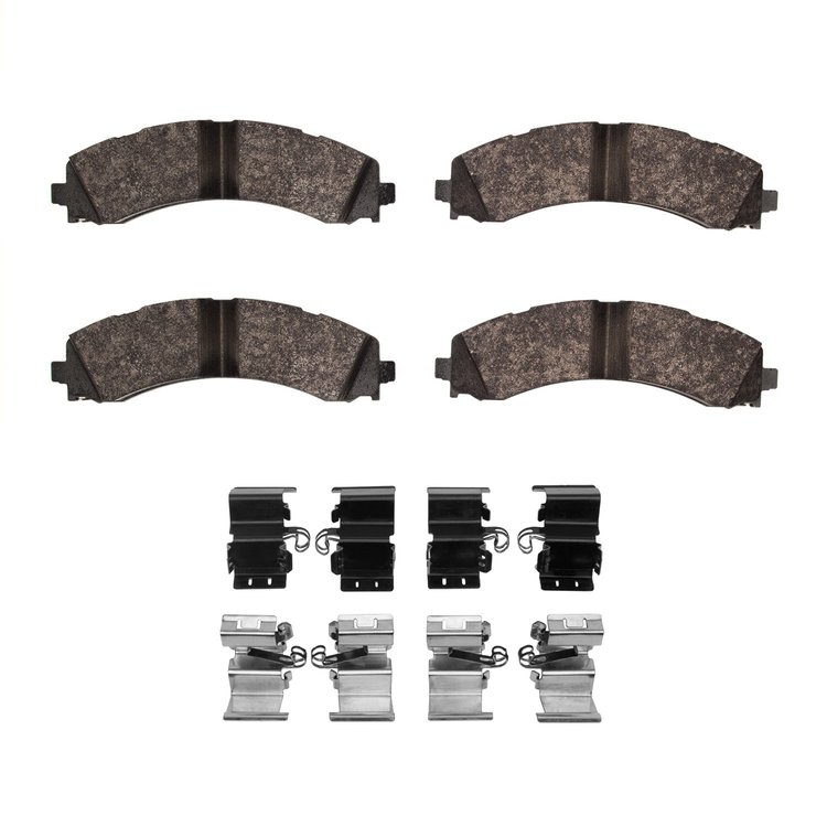 Optimum OE Brake Pads & Hardware Kit, Fits Select Mopar, Position: Rear