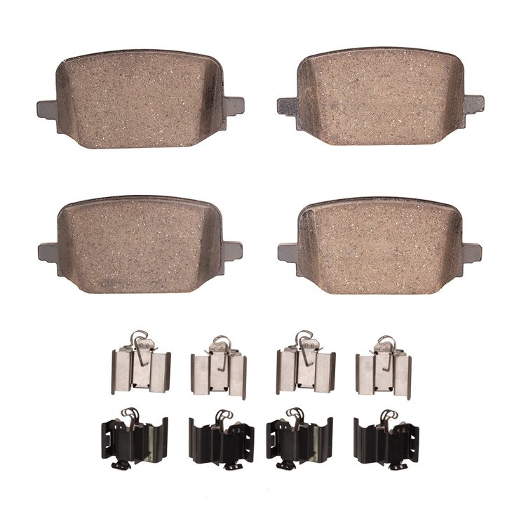 Optimum OE Brake Pads & Hardware Kit, Fits Select Ford/Lincoln/Mercury/Mazda, Position: Rear