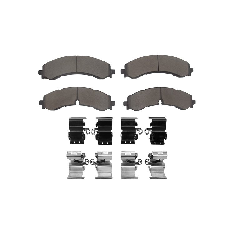 Optimum OE Brake Pads & Hardware Kit, Fits Select Fits Multiple Makes/Models, Position: Front