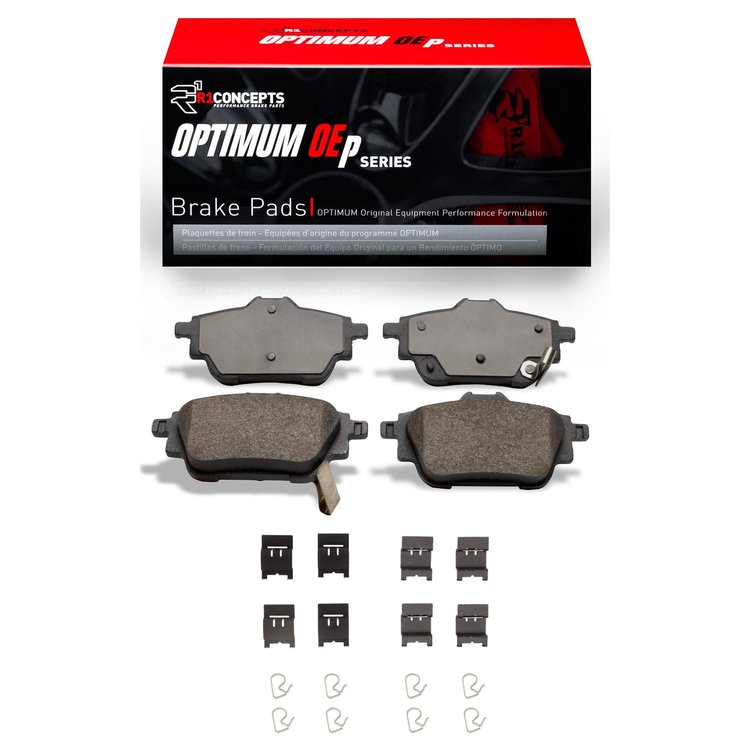 Optimum OE Brake Pads & Hardware Kit, Fits Select Infiniti/Nissan, Position: Rear