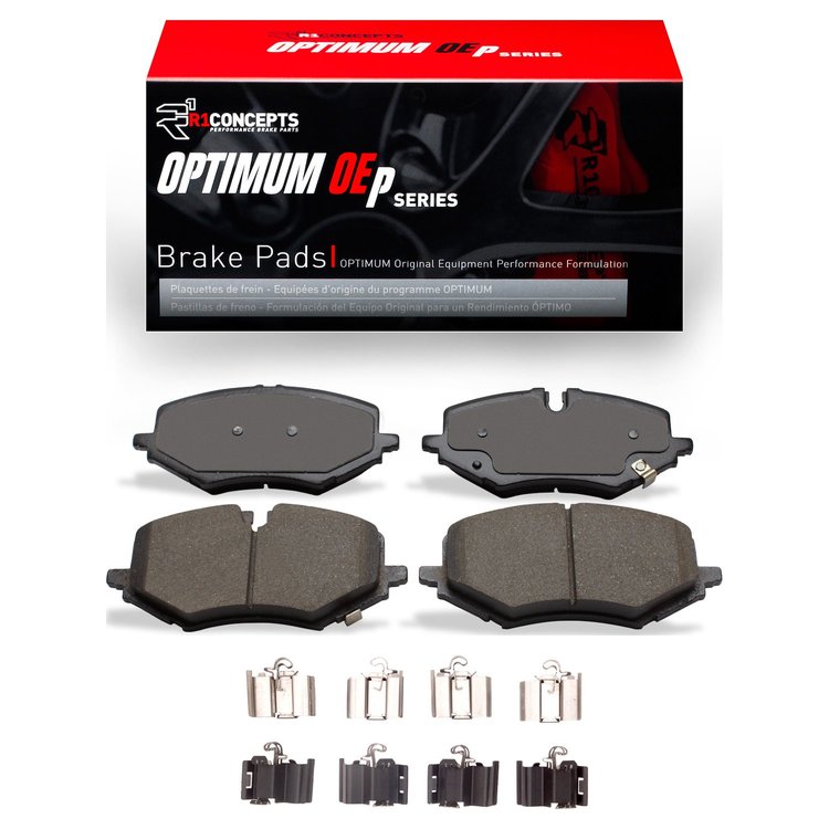 Optimum OE Brake Pads & Hardware Kit, Fits Select GM, Position: Front