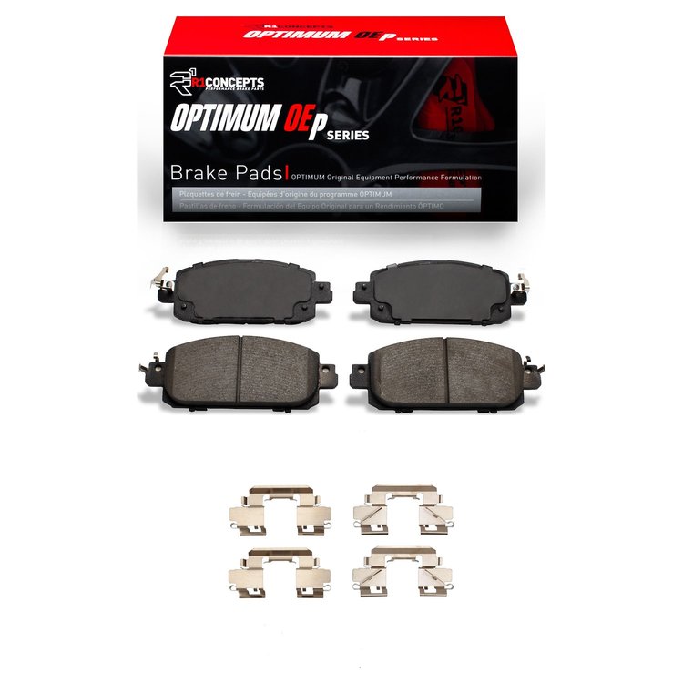 Optimum OE Brake Pads & Hardware Kit, Fits Select Infiniti/Nissan, Position: Front