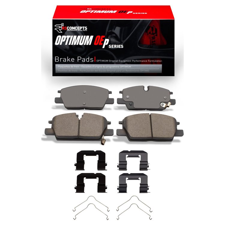 Optimum OE Brake Pads & Hardware Kit, Fits Select GM, Position: Front