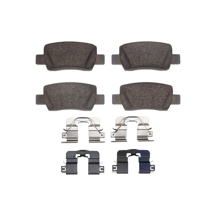 Optimum OE Brake Pads & Hardware Kit, Fits Select Kia/Hyundai/Genesis, Position: Rear