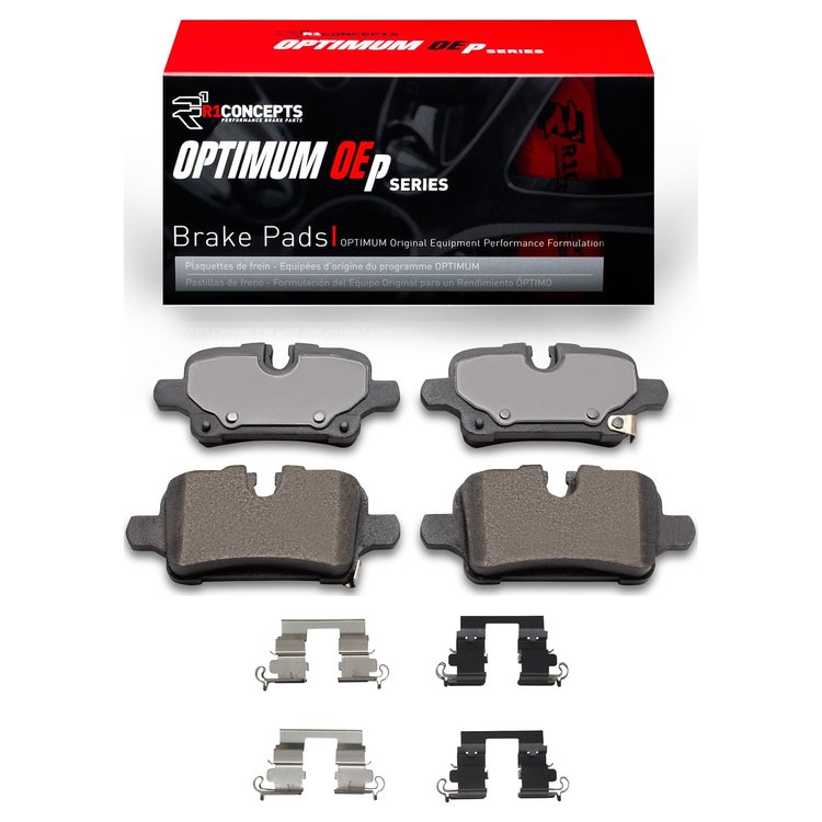 Optimum OE Brake Pads & Hardware Kit, Fits Select GM, Position: Rear