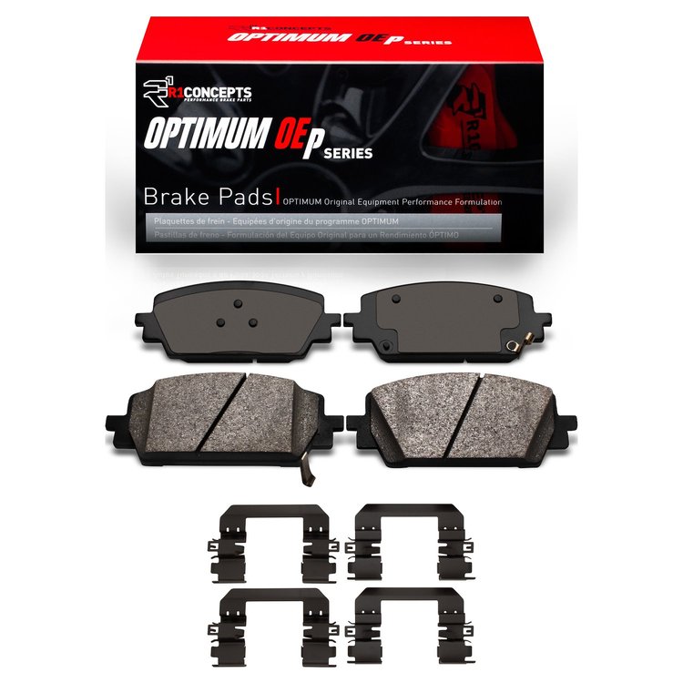 Optimum OE Brake Pads & Hardware Kit, Fits Select Kia/Hyundai/Genesis, Position: Front