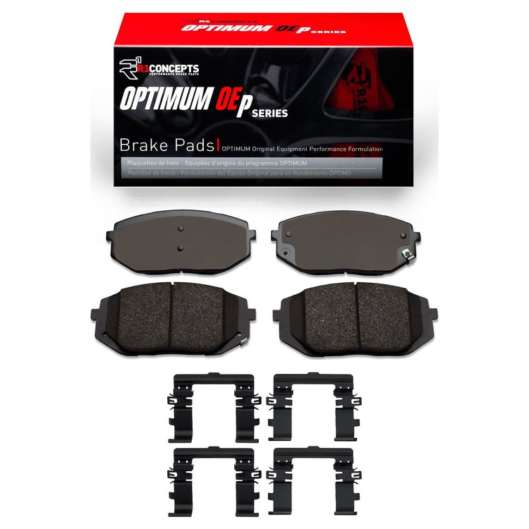 Optimum OE Brake Pads & Hardware Kit, Fits Select Kia/Hyundai/Genesis, Position: Front