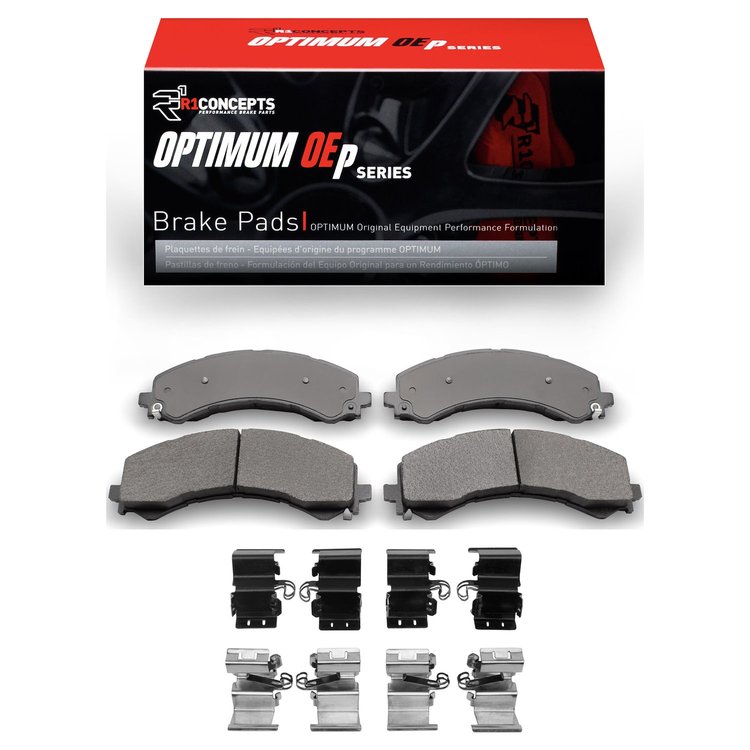 Optimum OE Brake Pads & Hardware Kit, Fits Select GM, Position: Rear