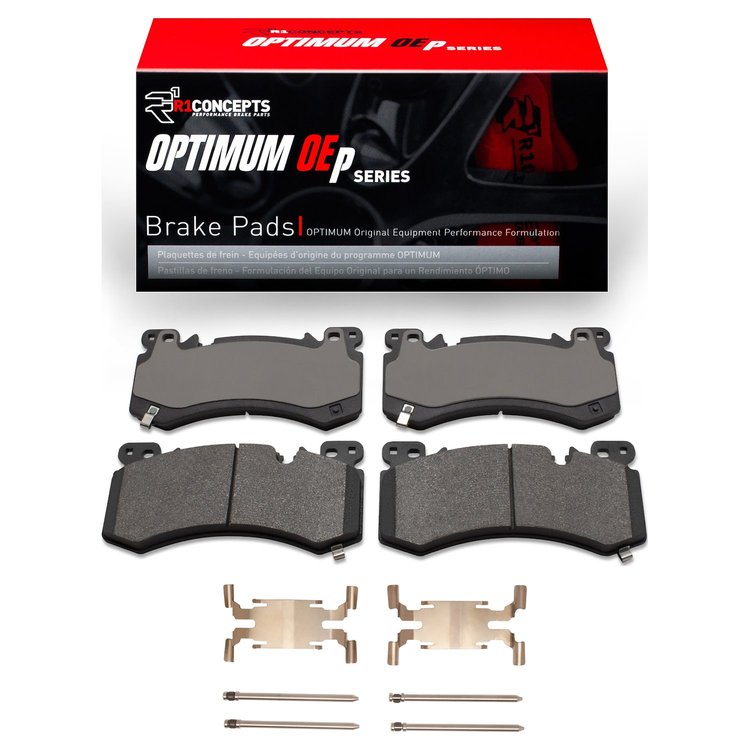 Optimum OE Brake Pads & Hardware Kit, Fits Select GM, Position: Front