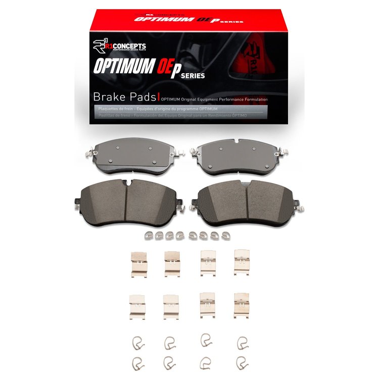 Optimum OE Brake Pads & Hardware Kit, Fits Select Fits Multiple Makes/Models, Position: Front