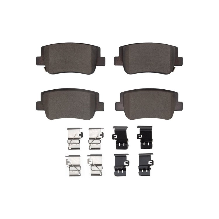 Optimum OE Brake Pads & Hardware Kit, Fits Select Kia/Hyundai/Genesis, Position: Rear