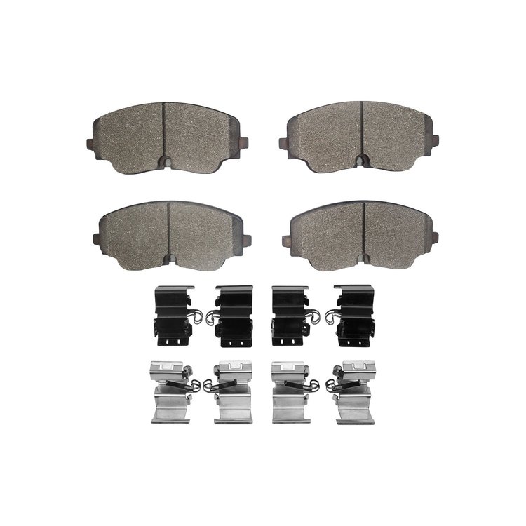 Optimum OE Brake Pads & Hardware Kit, Fits Select Audi/Porsche/Volkswagen, Position: Front