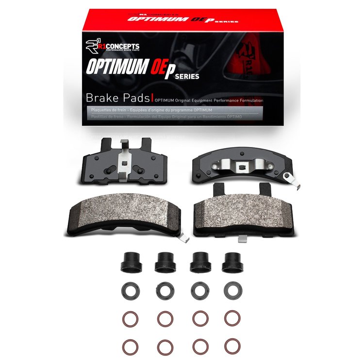 Optimum OE Brake Pads & Hardware Kit, 1988-2002 Fits Multiple Makes/Models, Position: Front
