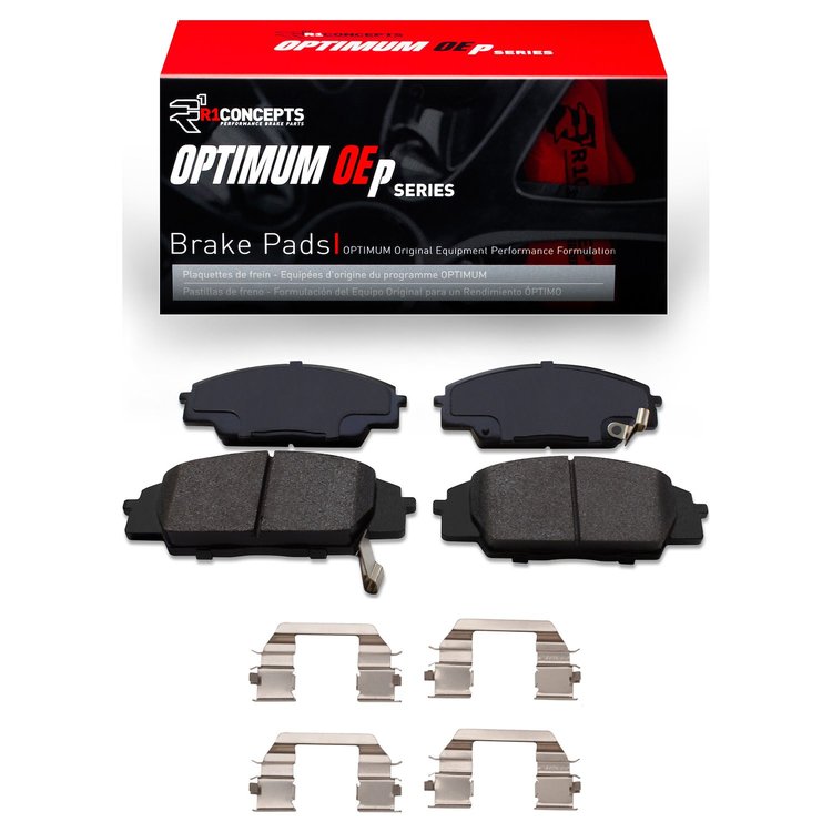 Optimum OE Brake Pads & Hardware Kit, 2000-2009 Acura/Honda, Position: Front