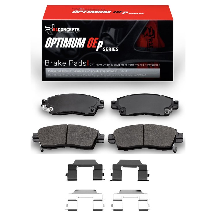Optimum OE Brake Pads & Hardware Kit, 2007-2010 GM, Position: Rear