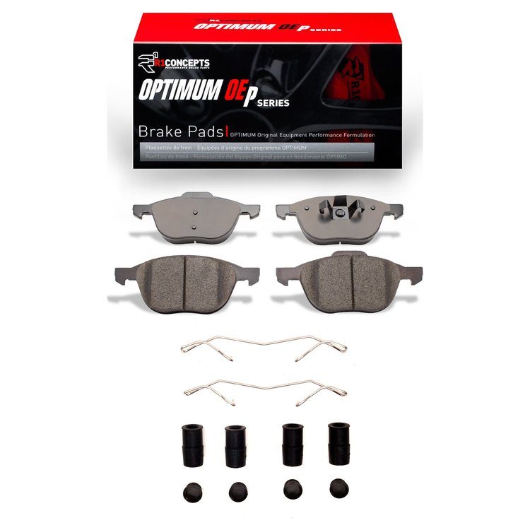 Optimum OE Brake Pads & Hardware Kit, 2004-2018 Fits Multiple Makes/Models, Position: Front