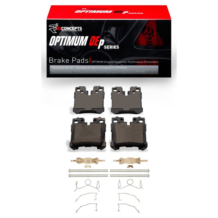 Optimum OE Brake Pads & Hardware Kit, Fits Select Lexus/Toyota/Scion, Position: Rear