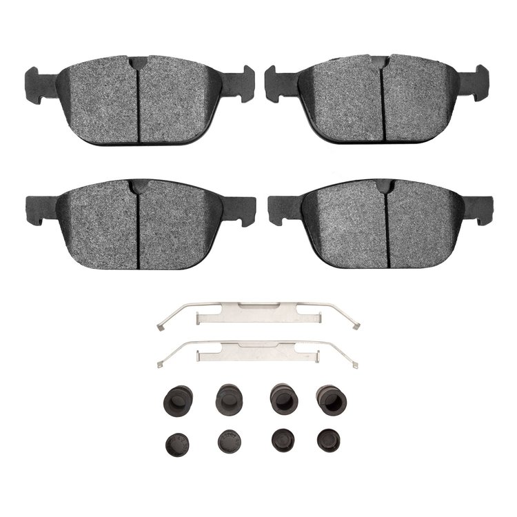 Optimum OE Brake Pads & Hardware Kit, 2003-2014 Volvo, Position: Front