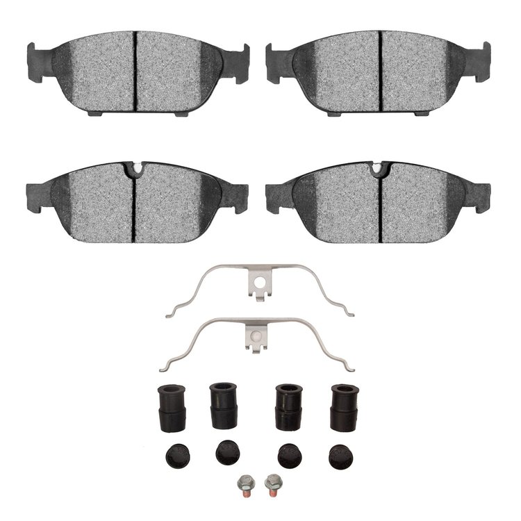 Optimum OE Brake Pads & Hardware Kit, 2014-2018 Audi/Porsche/Volkswagen, Position: Front