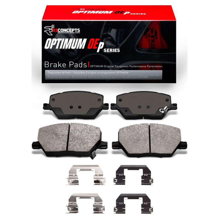 Optimum OE Brake Pads & Hardware Kit, Fits Select Mopar, Position: Front
