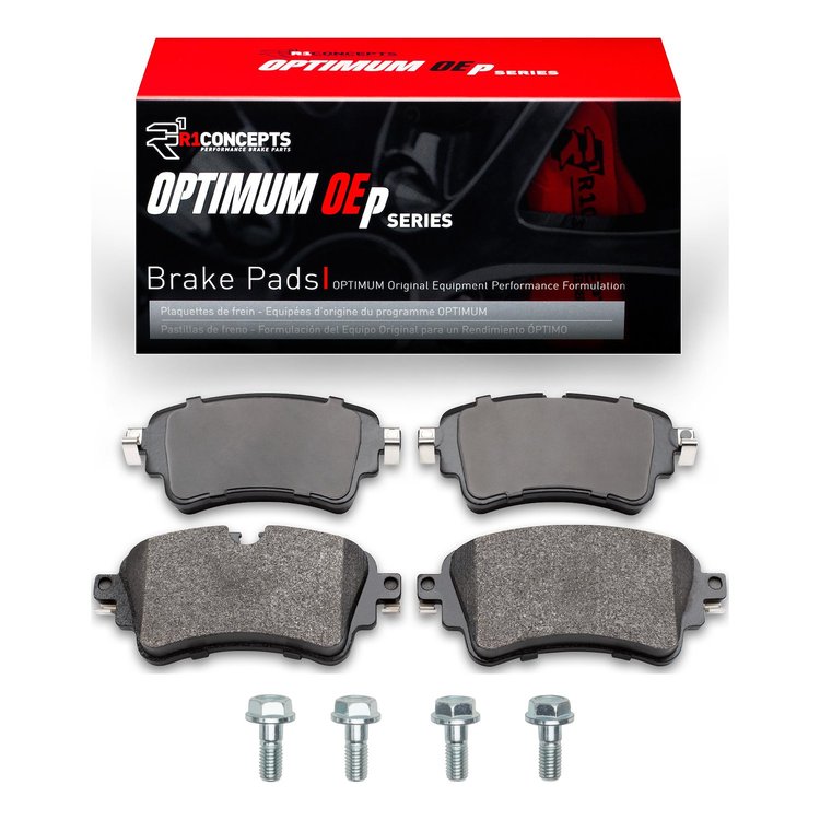 Optimum OE Brake Pads & Hardware Kit, 2018-2021 Audi/Porsche/Volkswagen, Position: Rear
