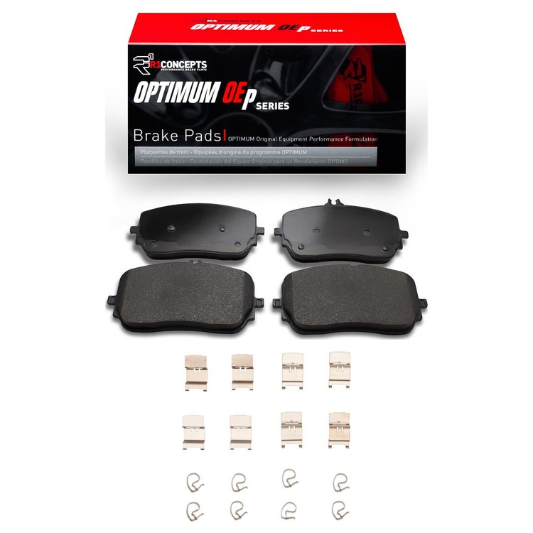 Optimum OE Brake Pads & Hardware Kit, Fits Select Mercedes-Benz, Position: Front
