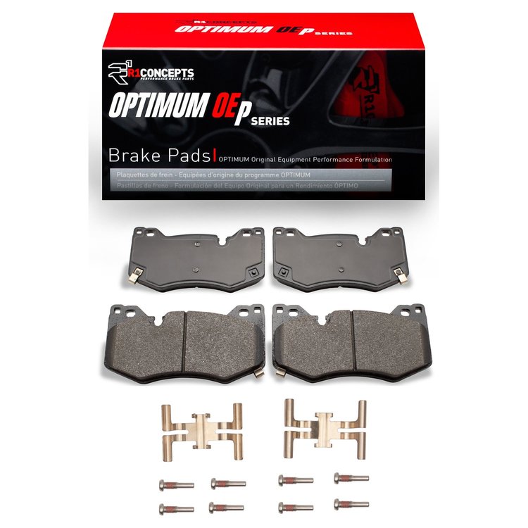 Optimum OE Brake Pads & Hardware Kit, Fits Select GM, Position: Front
