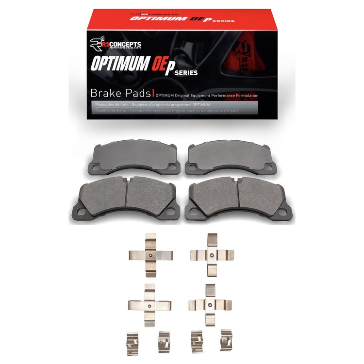 Optimum OE Brake Pads & Hardware Kit, 2008-2021 Audi/Porsche/Volkswagen, Position: Front