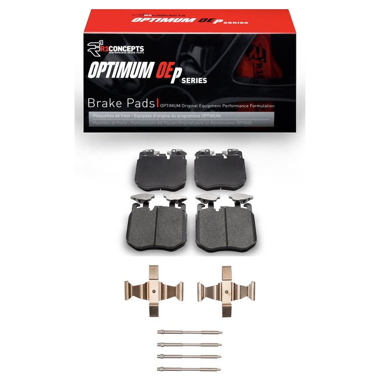 Optimum OE Brake Pads & Hardware Kit, Fits Select BMW, Position: Front