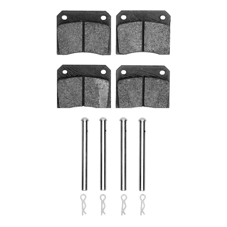 Euro Ceramic Brake Pads & Hardware Kit, 1968-1983 Fits Multiple Makes/Models, Position: Rear