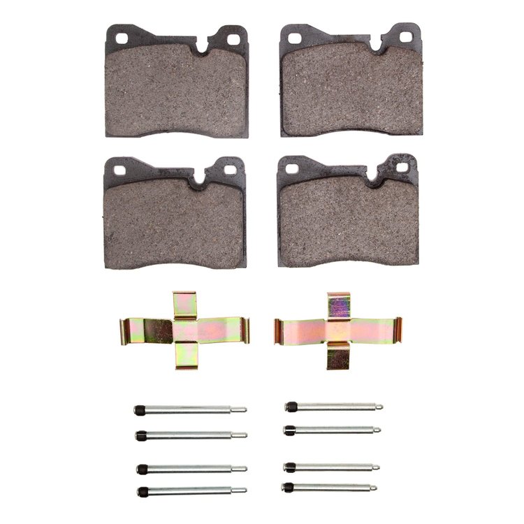 Euro Ceramic Brake Pads & Hardware Kit, 1976-1976 BMW, Position: Front